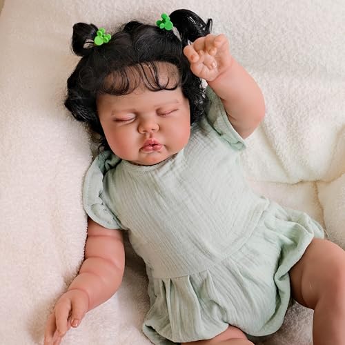 ROSHUAN Realistische Baby Puppen Toddler Reborn 24 Zoll 60 cm Stoffkörper Baby Puppen Die Wie Das Echte Leben Aussehen Toddler Girl Handmade Weighted Realistic Looking Bebe Mit Puppe Kleidung ROSHUAN Realistische Baby Puppen Toddler Reborn 24 Zoll 60 cm Stoffkörper Baby Puppen Die Wie Das Echte Leben Aussehen Toddler Girl Handmade Weighted Realistic Looking Bebe Mit Puppe Kleidung von ROSHUAN