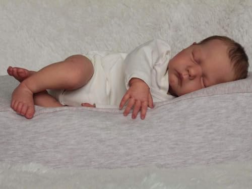 ROSHUAN Reborn Baby Puppen 19 Zoll 48 cm Realistische Schlafende Baby Puppen Lebensechtes Echtes Leben Weiches Gewichtetes Baby Neugeboren Puppen Mit Kleidung Set von ROSHUAN