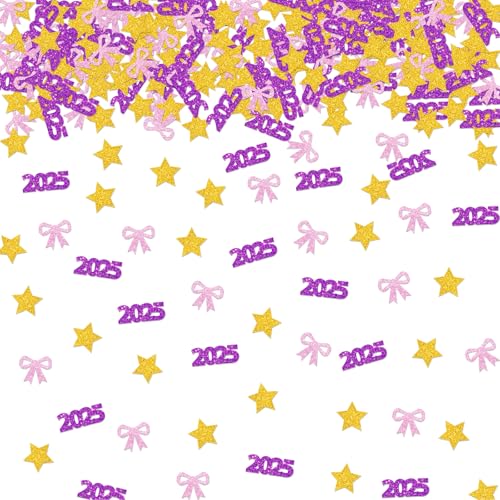 100 Stück 2025 Abschluss-Konfetti, rosa Glitzer, Klasse von 2025, Tischkonfetti, 2025/rosa Schleifenschild, Papierausschnitte für Glückwünsche, Abschlussfeier, Party, Tischdekoration 100 Stück 2025 Abschluss-Konfetti, rosa Glitzer, Klasse von 2025, Tischkonfetti, 2025/rosa Schleifenschild, Papierausschnitte für Glückwünsche, Abschlussfeier, Party, Tischdekoration von ROSTYAKZ