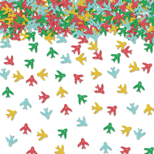 100 Stück Flugzeug-Konfetti, buntes Glitzer-Flugzeug-Tisch-Konfetti, Jungen-Geburtstags-Papierstreuung, Babyparty, Ruhestand, Reisen, Themenparty, Tischdekoration von ROSTYAKZ