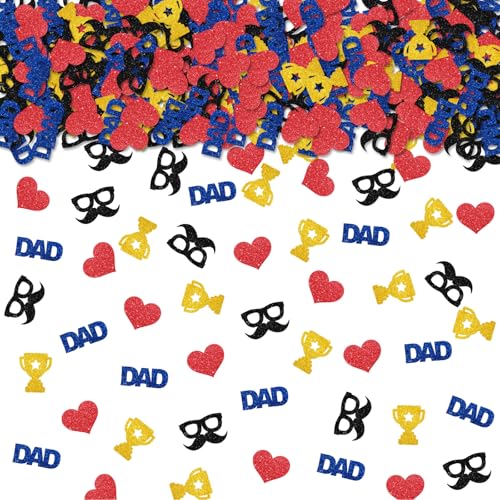 100 Stück Happy Father's Day Konfetti, Gold Glitter Best Dad Ever Tischkonfetti, Trophäe Papierausschnitte für Vatergeburtstag, Party, Tischdekoration 100 Stück Happy Father's Day Konfetti, Gold Glitter Best Dad Ever Tischkonfetti, Trophäe Papierausschnitte für Vatergeburtstag, Party, Tischdekoration von ROSTYAKZ