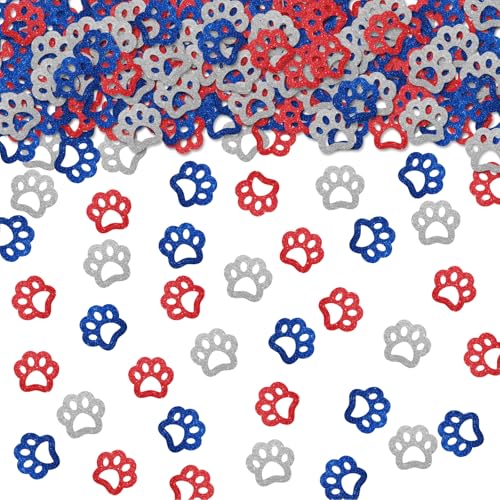 100 Stück Welpenpfoten-Konfetti, blaues Glitzer-Haustier-Hunde-Tischkonfetti für Babyparty, Hundepfoten-Papierstreuung, Welpengeburtstag/Haustier-Themenparty, Tischdekoration 100 Stück Welpenpfoten-Konfetti, blaues Glitzer-Haustier-Hunde-Tischkonfetti für Babyparty, Hundepfoten-Papierstreuung, Welpengeburtstag/Haustier-Themenparty, Tischdekoration von ROSTYAKZ