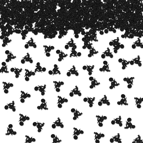 100pcs Motorrad Konfetti Schwarz Glitzer Motorrad Tisch Konfetti für Baby Shower Motorrad Papier Streuung Reiter Racing Sport Party/Jungen Geburtstag Party Tischdekoration 100pcs Motorrad Konfetti Schwarz Glitzer Motorrad Tisch Konfetti für Baby Shower Motorrad Papier Streuung Reiter Racing Sport Party/Jungen Geburtstag Party Tischdekoration von ROSTYAKZ