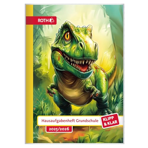 ROTH Klipp&Klar Grundschul-Aufgabenheft mit Tagesfarben, A5, 1 Woche 2 Seiten, T-Rex ROTH Klipp&Klar Grundschul-Aufgabenheft mit Tagesfarben, A5, 1 Woche 2 Seiten, T-Rex von ROTH