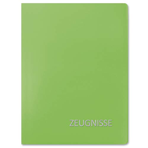 ROTH Zeugnismappe Basic - Grün - mit 20 A4 Klarsichthüllen, Dokumentenecht - Dokumentenmappe von ROTH
