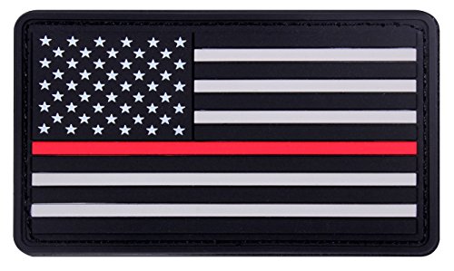Rothco Rubber Thin Red Line Flag Patch - Hook Back Rothco Rubber Thin Red Line Flag Patch - Hook Back von ROTHCO