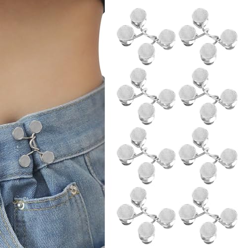 Hosen Enger Machen Clip, 8 Stück Hosenbund Enger Machen, Hosenknopf Hosenbund Taillenspanner, Hosen Verkleinern Clip, Nähfreiknopf Button Pins Abnehmbarer, für Jeans, Wiederverwendbar Hosen Enger Machen Clip, 8 Stück Hosenbund Enger Machen, Hosenknopf Hosenbund Taillenspanner, Hosen Verkleinern Clip, Nähfreiknopf Button Pins Abnehmbarer, für Jeans, Wiederverwendbar von ROTKUSZ