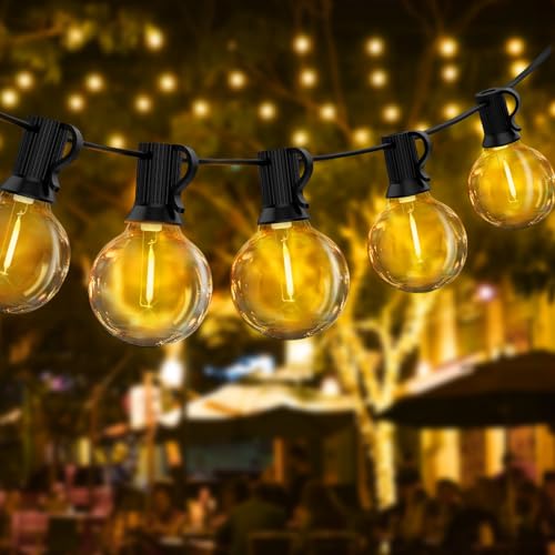 ROVLAK LED Lichterkette Außen Innen 18M 30+4 LED Glühbirnen Lichterkette Aussen IP44 Wasserdicht Warmweiß Outdoor Wetterfest Lichterkette Garten Deko für Party, Balkon, Pavillon, Hof, Café… von ROVLAK