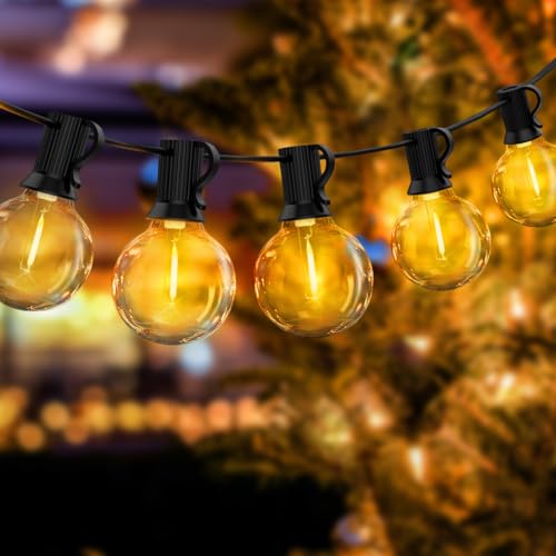 ROVLAK LED Lichterkette Außen Innen G40 Glühbirnen Lichterkette Aussen 9.5M 25+3 Globe LED Birnen IP44 Wasserdicht Warmweiß Outdoor Lichterkette Garten Deko für Party, Balkon, Terrasse, Hof, Café von ROVLAK