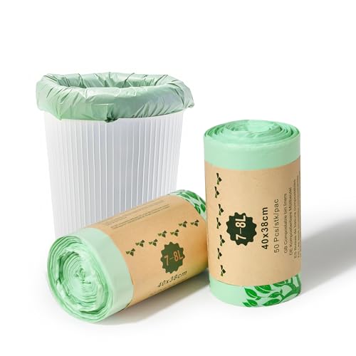 ROWNYEON Biologisch abbaubare Kompostbeutel, kompostierbar, für Küche/Garten, extra dicker Müllbeutel mit US BPI ASTM D6400 und Europa EN13432 zertifiziert, 100 Stück, 8 l ROWNYEON Biologisch abbaubare Kompostbeutel, kompostierbar, für Küche/Garten, extra dicker Müllbeutel mit US BPI ASTM D6400 und Europa EN13432 zertifiziert, 100 Stück, 8 l von ROWNYEON