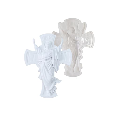 ROYJJ Jesus halb-3D-Wanddekoration, dekorative Gipsform, 3D-Silikon, Christus-Form für Kerzenherstellung, Zubehör und Seife, Ornament, Lebensmittelqualität ROYJJ Jesus halb-3D-Wanddekoration, dekorative Gipsform, 3D-Silikon, Christus-Form für Kerzenherstellung, Zubehör und Seife, Ornament, Lebensmittelqualität von ROYJJ