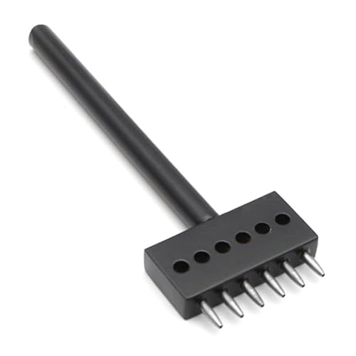 ROYJJ Leder-Lochstanzer, 4 mm, 5 mm, 2/4/6 Zinken, Schnürung, Nähte, für Lederhandwerk, Lederstanzwerkzeuge ROYJJ Leder-Lochstanzer, 4 mm, 5 mm, 2/4/6 Zinken, Schnürung, Nähte, für Lederhandwerk, Lederstanzwerkzeuge von ROYJJ