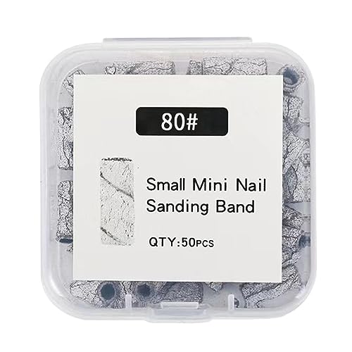 ROYJJ Schleifbänder mit Körnung 80/120/150/180/240, Körnung für Bohrer, feine Körnung, Schleifbänder, Bohrer, Maniküre, Maniküre, Polieren und Peeling, kleiner Sandring ROYJJ Schleifbänder mit Körnung 80/120/150/180/240, Körnung für Bohrer, feine Körnung, Schleifbänder, Bohrer, Maniküre, Maniküre, Polieren und Peeling, kleiner Sandring von ROYJJ