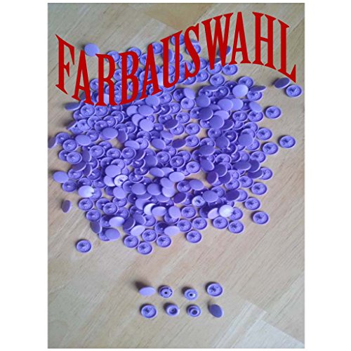 50 Nähfrei KAM Snaps Druckknöpfe MATT, T5 = 12,5 mm Nachfüllpack Farbauswahl (B28-Violett) von RP_Handel