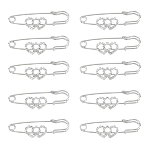RP Remarkable Power, 10 Stück Strass Sicherheitsnadeln Metall Brosche zum Nähen Handwerk RP Remarkable Power, 10 Stück Strass Sicherheitsnadeln Metall Brosche zum Nähen Handwerk von RP Remarkable Power