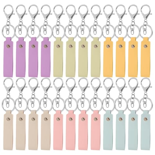 RP Remarkable Power, Laser-Schlüsselanhänger, Leder, Rohlinge in 6 Farben, mit silberfarbenen Karabinerverschlüssen für Heimwerker, 24 Stück, Mehrfarbig, 24 Pack RP Remarkable Power, Laser-Schlüsselanhänger, Leder, Rohlinge in 6 Farben, mit silberfarbenen Karabinerverschlüssen für Heimwerker, 24 Stück, Mehrfarbig, 24 Pack von RP Remarkable Power