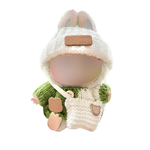Puppenkleidung für 17cm Puppe Plüsch, 3 Stück Kleidung für Puppe, 3 PCS Set Doll Clothes for 17cm Doll, Clothes for 17cm Dolls Accessories, Mode Puppe Kleidung für Puppenzubehör(Keine Puppe)(Grün) von RPEIXYA