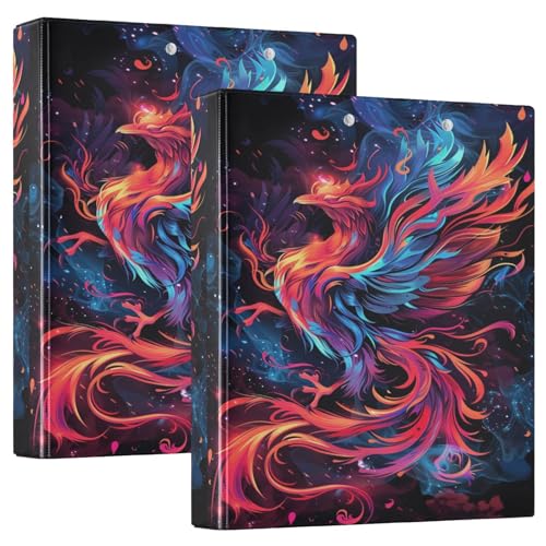 3-Ringbuch, 2er-Pack, Phoenix umgeben von Flammen, D-Ringbuch mit Klemmbrett, große 3-Ringbücher für Schule, Uni, Büro 3-Ringbuch, 2er-Pack, Phoenix umgeben von Flammen, D-Ringbuch mit Klemmbrett, große 3-Ringbücher für Schule, Uni, Büro von RPLIFE