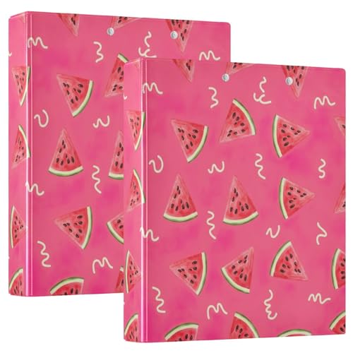 3-Ringbuch, 3,8 cm, Wassermelonenscheiben, Rosa, D-Ringbuch mit Klemmbrett, große 3 Ordner für Schule, Uni, Büro 3-Ringbuch, 3,8 cm, Wassermelonenscheiben, Rosa, D-Ringbuch mit Klemmbrett, große 3 Ordner für Schule, Uni, Büro von RPLIFE