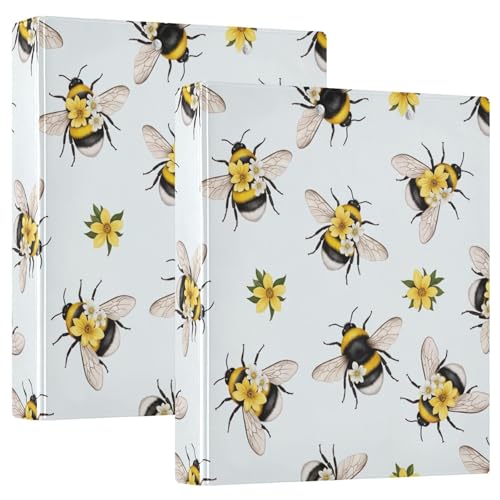 3 Ringbuch, 3 Ringe, süße Bienen, Weiß, D-Ringbuch mit Klemmbrett, große 3 Ordner für Schule, Uni, Büro 3 Ringbuch, 3 Ringe, süße Bienen, Weiß, D-Ringbuch mit Klemmbrett, große 3 Ordner für Schule, Uni, Büro von RPLIFE