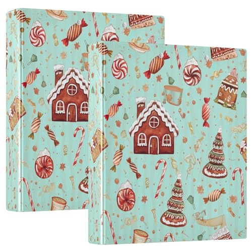 3-Ringbuch, Lebkuchenhaus-D-Ringbuch mit Klemmbrett, große 3-Ringbücher für Schule, Uni, Büro, 2 Stück 3-Ringbuch, Lebkuchenhaus-D-Ringbuch mit Klemmbrett, große 3-Ringbücher für Schule, Uni, Büro, 2 Stück von RPLIFE