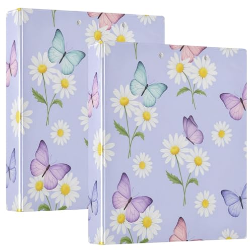 3-Ringbuch, Schmetterlinge, Pastellviolett, D-Ringbuch mit Klemmbrett, große 3 Ordner für Schule, Uni, Büro 3-Ringbuch, Schmetterlinge, Pastellviolett, D-Ringbuch mit Klemmbrett, große 3 Ordner für Schule, Uni, Büro von RPLIFE