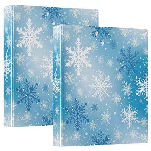 3-Ringbuch, Schneeflocken, blau-weiß, D-Ringbuch mit Klemmbrett, große 3 Ordner für Schule, Uni, Büro 3-Ringbuch, Schneeflocken, blau-weiß, D-Ringbuch mit Klemmbrett, große 3 Ordner für Schule, Uni, Büro von RPLIFE