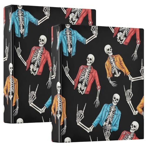 3-Ringbuch, menschliche Skelette, Geste, D-Ringbuch mit Klemmbrett, große 3-Ringbücher für Schule, Uni, Büro, 2 Stück 3-Ringbuch, menschliche Skelette, Geste, D-Ringbuch mit Klemmbrett, große 3-Ringbücher für Schule, Uni, Büro, 2 Stück von RPLIFE