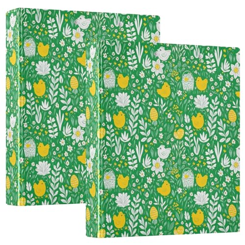 3-Ringbuch, niedliche Hühner, Blumen, grün, D-Ringbuch mit Klemmbrett, große 3 Ordner für Schule, Uni, Büro 3-Ringbuch, niedliche Hühner, Blumen, grün, D-Ringbuch mit Klemmbrett, große 3 Ordner für Schule, Uni, Büro von RPLIFE