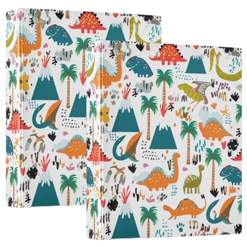 3-Ringbuch, niedliche bunte Dinosaurier, D-Ringbuch mit Klemmbrett, große 3 Ordner für Schule, Uni, Büro 3-Ringbuch, niedliche bunte Dinosaurier, D-Ringbuch mit Klemmbrett, große 3 Ordner für Schule, Uni, Büro von RPLIFE