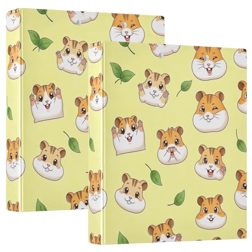 3-Ringbuch, niedlicher Cartoon-Hamster, D-Ringbuch mit Klemmbrett, große 3 Ordner für Schule, Uni, Büro 3-Ringbuch, niedlicher Cartoon-Hamster, D-Ringbuch mit Klemmbrett, große 3 Ordner für Schule, Uni, Büro von RPLIFE