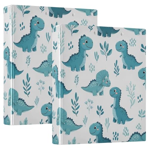 3-Ringbuch, niedlicher Dinosaurier-blauer D-Ringordner mit Klemmbrett, große 3 Ordner für Schule, Uni, Büro 3-Ringbuch, niedlicher Dinosaurier-blauer D-Ringordner mit Klemmbrett, große 3 Ordner für Schule, Uni, Büro von RPLIFE