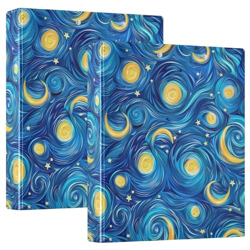 3-Ringbuch 3,8 cm, Blau, Sternennacht, D-Ringbuch mit Klemmbrett, große 3 Ordner für Schule, Uni, Büro 3-Ringbuch 3,8 cm, Blau, Sternennacht, D-Ringbuch mit Klemmbrett, große 3 Ordner für Schule, Uni, Büro von RPLIFE