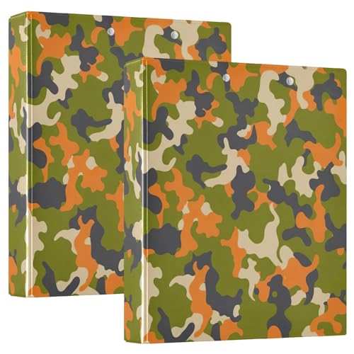 3-Ringbuch 3,8 cm, Camouflage-Olivgrün, D-Ringbuch mit Klemmbrett, große 3 Ordner für Schule, Uni, Büro 3-Ringbuch 3,8 cm, Camouflage-Olivgrün, D-Ringbuch mit Klemmbrett, große 3 Ordner für Schule, Uni, Büro von RPLIFE