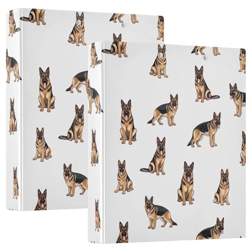 3-Ringbuch 3,8 cm, Deutscher Schäferhund, Weiß, D-Ringbuch mit Klemmbrett, große 3 Ordner für Schule, Uni, Büro 3-Ringbuch 3,8 cm, Deutscher Schäferhund, Weiß, D-Ringbuch mit Klemmbrett, große 3 Ordner für Schule, Uni, Büro von RPLIFE