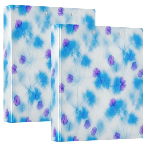 3-Ringbuch mit 3 Ringen, 3,8 cm, blau-weiß, Batikfärbung, D-Ringbuch mit Klemmbrett, große 3 Ordner für Schule, Uni, Büro 3-Ringbuch mit 3 Ringen, 3,8 cm, blau-weiß, Batikfärbung, D-Ringbuch mit Klemmbrett, große 3 Ordner für Schule, Uni, Büro von RPLIFE
