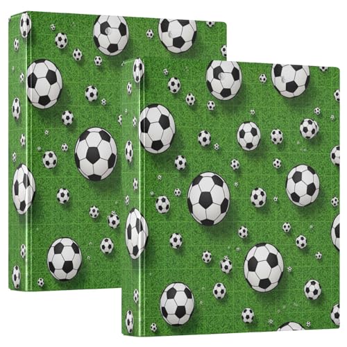 3-Ringbuch mit 3 Ringen, 3,8 cm, schwarz-weiß, Fußballbälle, Grün, D-Ringbuch mit Klemmbrett, große 3 Ordner für Schule, Uni, Büro 3-Ringbuch mit 3 Ringen, 3,8 cm, schwarz-weiß, Fußballbälle, Grün, D-Ringbuch mit Klemmbrett, große 3 Ordner für Schule, Uni, Büro von RPLIFE