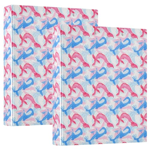 3-Ringbuch mit 3 Ringen, D-Ringbuch mit Taschen, dekorative Ordner für Schule, Uni oder Büro, 2 Stück 3-Ringbuch mit 3 Ringen, D-Ringbuch mit Taschen, dekorative Ordner für Schule, Uni oder Büro, 2 Stück von RPLIFE