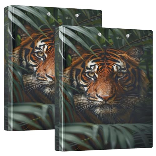 3-Ringbuch mit 3 Ringen, Dschungeltiger D-Ringbuch mit Klemmbrett, große 3-Ringbücher für Schule, Uni, Büro, 2 Stück 3-Ringbuch mit 3 Ringen, Dschungeltiger D-Ringbuch mit Klemmbrett, große 3-Ringbücher für Schule, Uni, Büro, 2 Stück von RPLIFE