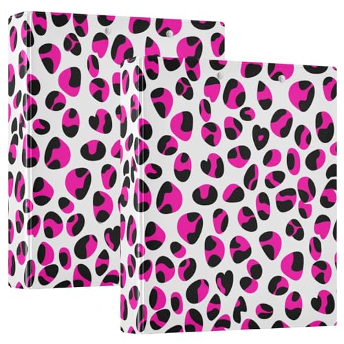 3-Ringbuch mit 3 Ringen, Leopardenmuster, Rosa, Schwarz, Weiß, D-Ringbuch mit Klemmbrett, 3 große Ordner für Schule, Uni, Büro, 3,8 cm 3-Ringbuch mit 3 Ringen, Leopardenmuster, Rosa, Schwarz, Weiß, D-Ringbuch mit Klemmbrett, 3 große Ordner für Schule, Uni, Büro, 3,8 cm von RPLIFE
