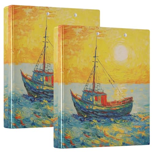 3-Ringbuch mit 3 Ringen, flexibler D-Ringordner mit Taschen, 3-Ringbücher für Schule, Uni, Büro (2 Stück) von RPLIFE