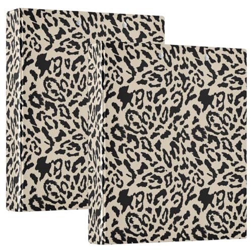 3-Ringbuch mit Leopardenmuster, flexibler D-Ringordner mit Taschen, 3-Ringbücher für Schule, Uni, Büro 3-Ringbuch mit Leopardenmuster, flexibler D-Ringordner mit Taschen, 3-Ringbücher für Schule, Uni, Büro von RPLIFE