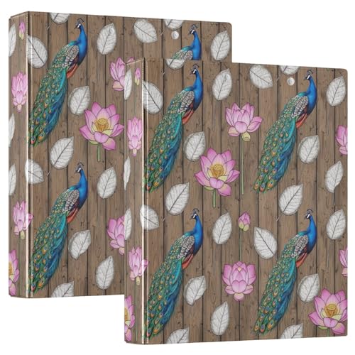 3-Ringbuch mit bunten Pfauen, flexibler D-Ringordner mit Taschen, 3-Ringbücher für Schule, Uni, Büro 3-Ringbuch mit bunten Pfauen, flexibler D-Ringordner mit Taschen, 3-Ringbücher für Schule, Uni, Büro von RPLIFE