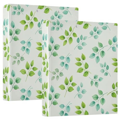 Aquarell-Blätter-Zweige, Grün, 3-Ringbuch, flexibler D-Ringordner mit Taschen, 3-Ringbücher für Schule, Uni, Büro Aquarell-Blätter-Zweige, Grün, 3-Ringbuch, flexibler D-Ringordner mit Taschen, 3-Ringbücher für Schule, Uni, Büro von RPLIFE