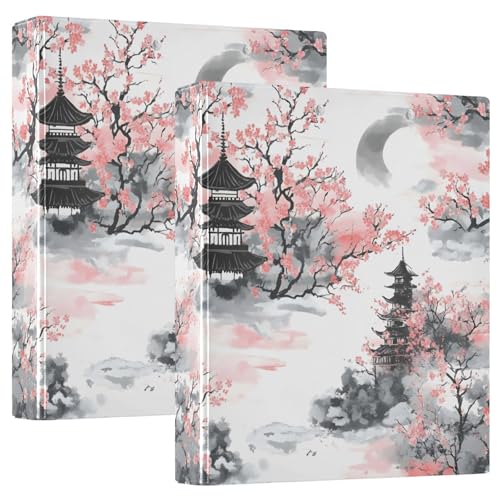 Bedrucktes 3-Ringbuch, 3,8 cm, D-Ringbuch mit Taschen, dekorative Ordner für Schule, Uni oder Büro, Aquarell, rosa Kirschblüte Bedrucktes 3-Ringbuch, 3,8 cm, D-Ringbuch mit Taschen, dekorative Ordner für Schule, Uni oder Büro, Aquarell, rosa Kirschblüte von RPLIFE