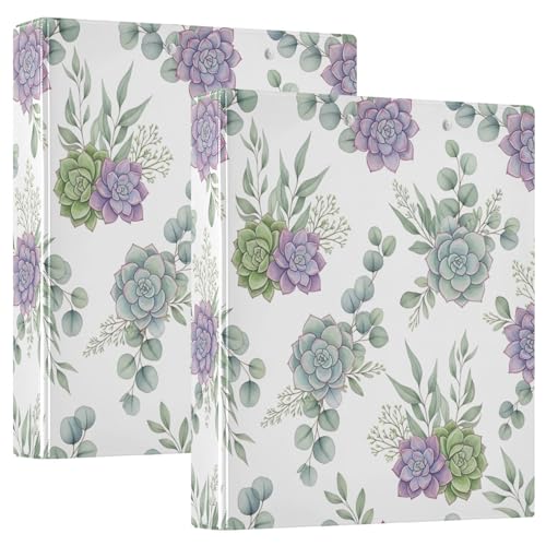 Bedrucktes 3-Ringbuch, 3,8 cm, D-Ringbuch mit Taschen, dekorative Ordner für Schule, Uni oder Büro, Aquarell-Sukkulenten Bedrucktes 3-Ringbuch, 3,8 cm, D-Ringbuch mit Taschen, dekorative Ordner für Schule, Uni oder Büro, Aquarell-Sukkulenten von RPLIFE