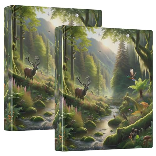 Bedrucktes 3-Ringbuch, 3,8 cm, D-Ringbuch mit Taschen, dekorative Ordner für Schule, Uni oder Büro, Natur Hirsch Bedrucktes 3-Ringbuch, 3,8 cm, D-Ringbuch mit Taschen, dekorative Ordner für Schule, Uni oder Büro, Natur Hirsch von RPLIFE