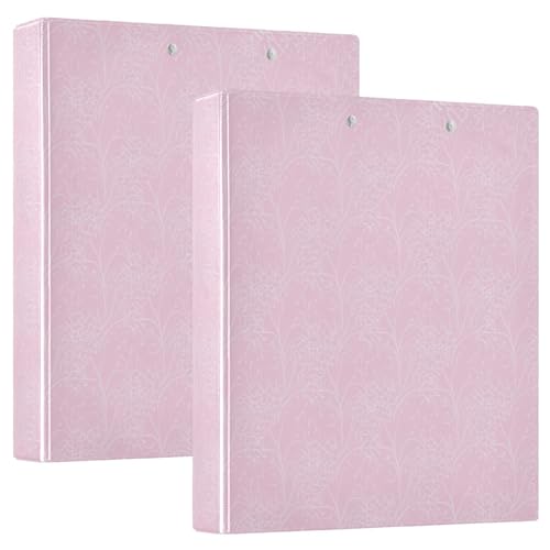 Bedrucktes 3-Ringbuch, D-Ringbuch mit Taschen, dekorative Ordner für Schule, Uni oder Büro, zartes Rosa von RPLIFE
