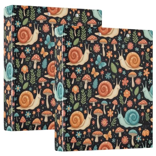 Bedrucktes 3-Ringbuch mit 3 Ringen, D-Ringbuch mit Taschen, dekorative Ordner für Schule, Uni oder Büro, niedliche Schnecken Bedrucktes 3-Ringbuch mit 3 Ringen, D-Ringbuch mit Taschen, dekorative Ordner für Schule, Uni oder Büro, niedliche Schnecken von RPLIFE