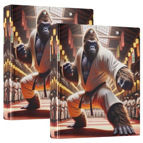 Bedrucktes Drei-Ringbuch, 3,8 cm, D-Ringbuch mit Taschen, dekorative Ordner für Schule, Uni oder Büro, Gorilla-Karate, lustig Bedrucktes Drei-Ringbuch, 3,8 cm, D-Ringbuch mit Taschen, dekorative Ordner für Schule, Uni oder Büro, Gorilla-Karate, lustig von RPLIFE